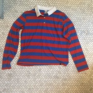 Kule rugby shirt, L in blue and red